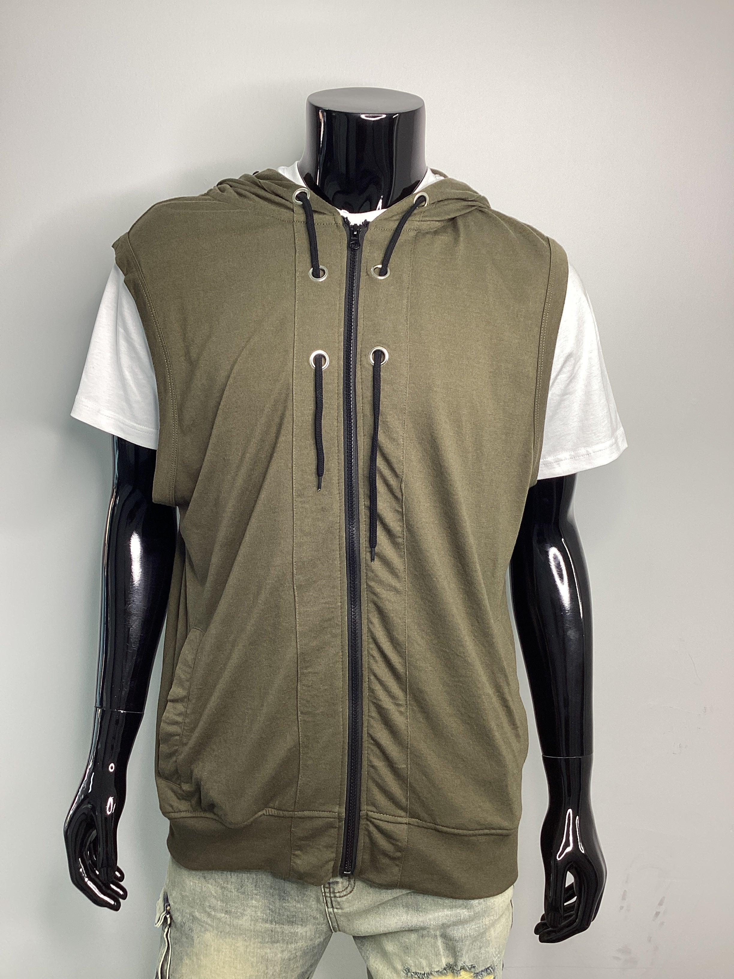Sleeveless Eyelet Hoodie - Closet Space