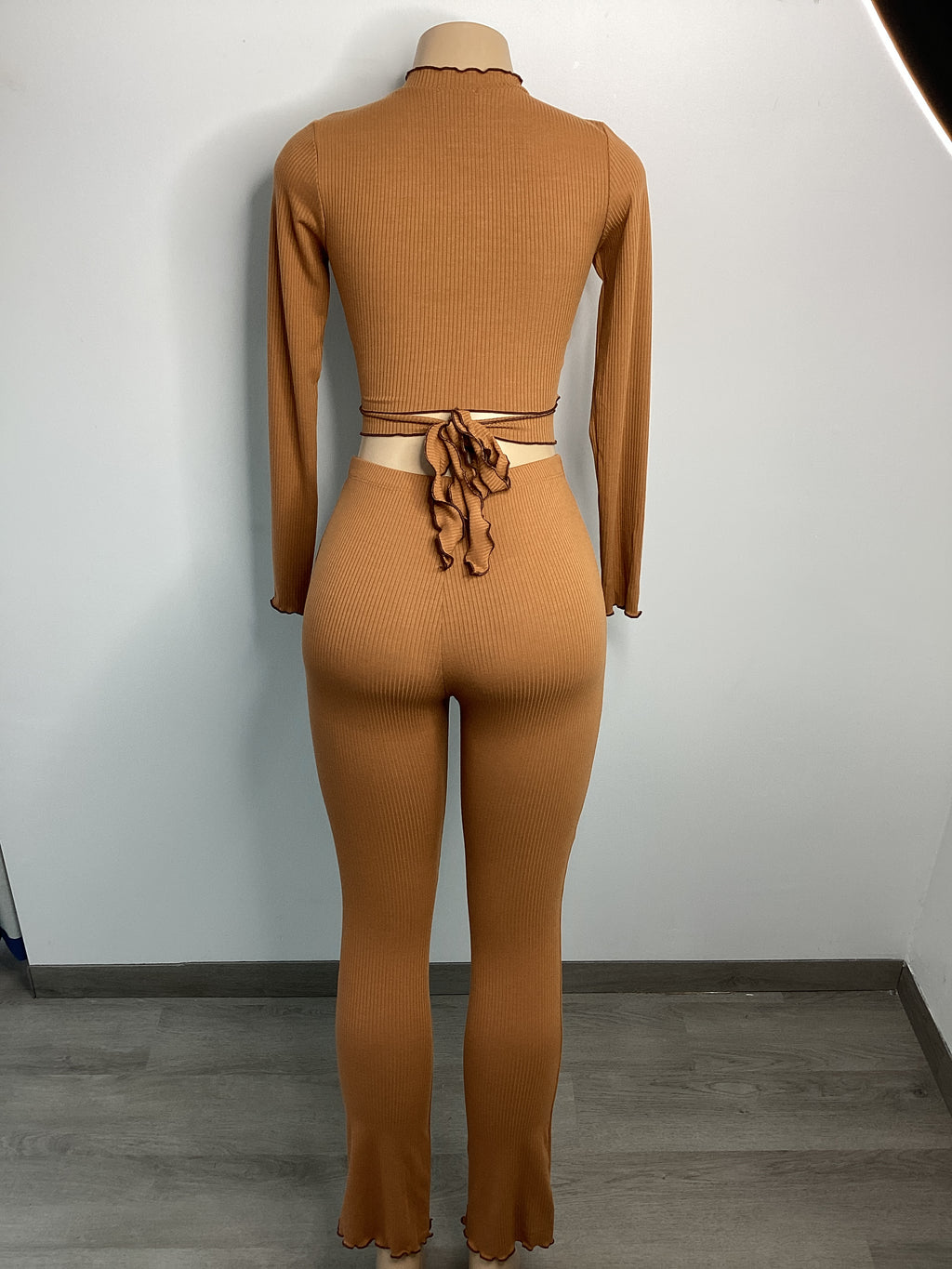 Lettuce Edge Stretch Top Legging Set - Closet Space