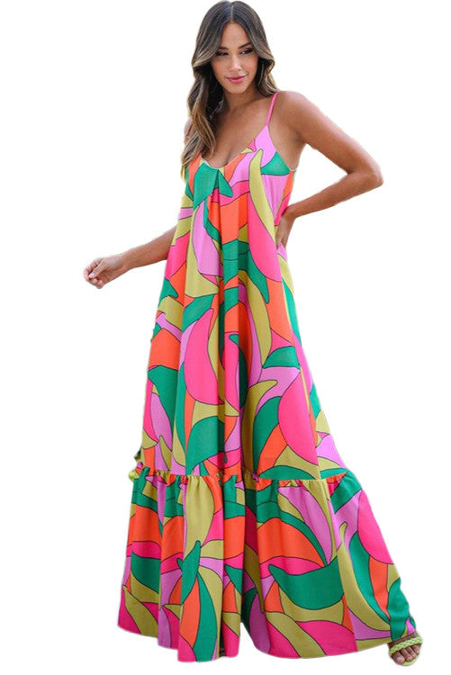 Multi-Color Boho Maxi Dress - Closet Space