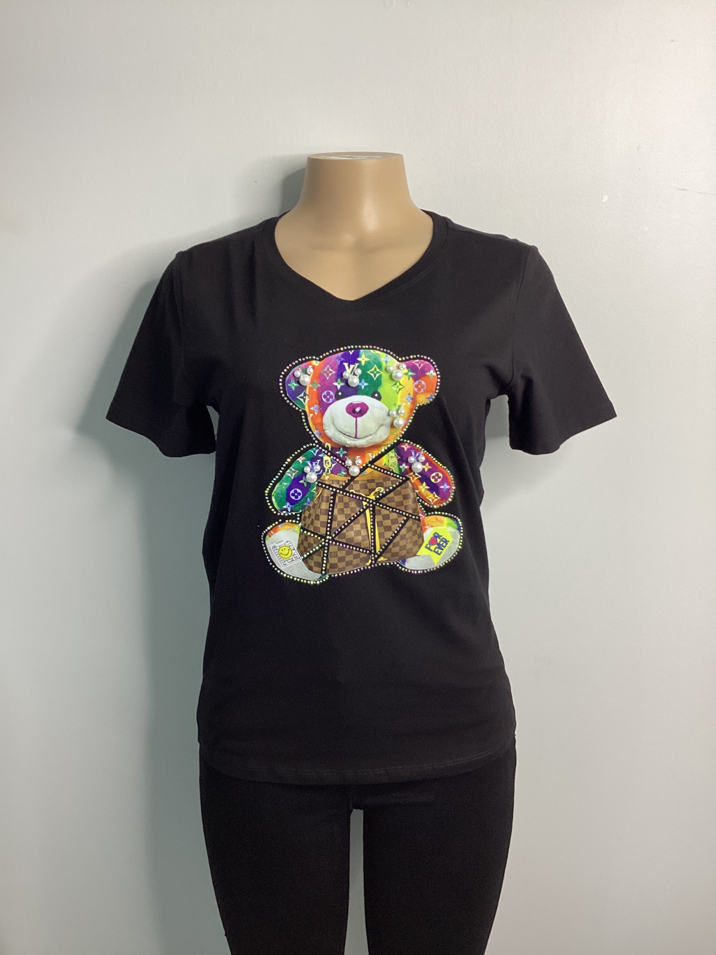 Rainbow Teddy Bear Fashion Tee - Closet Space