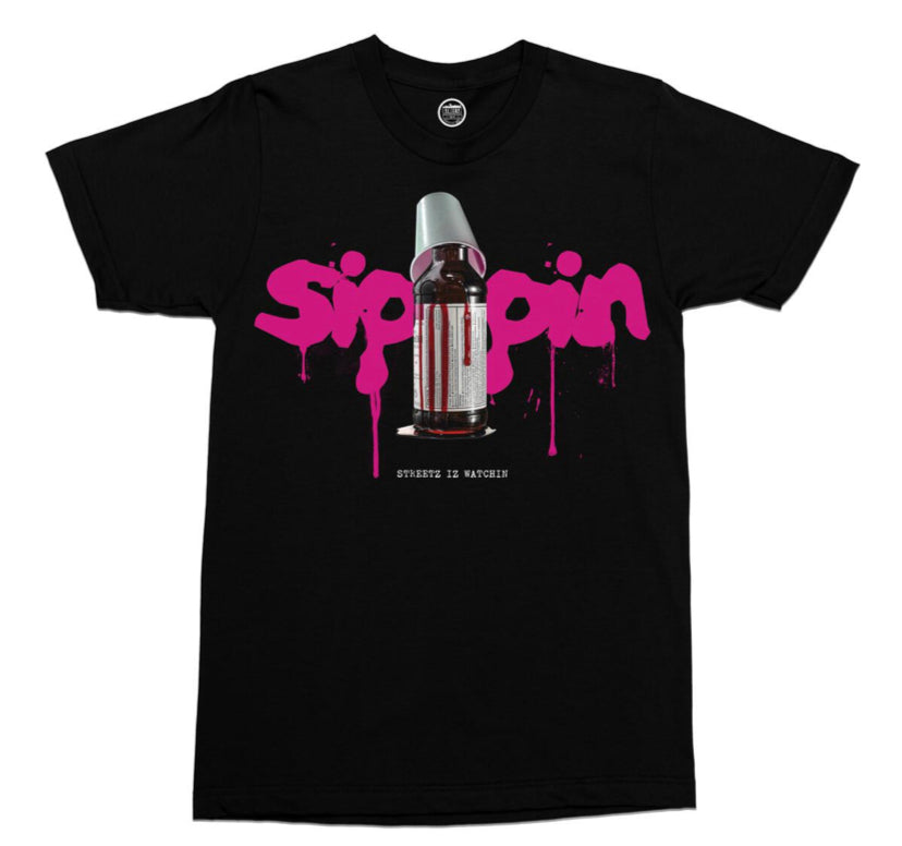 STREETZ IZ WATCHIN SIPPIN T-shirt - Closet Space
