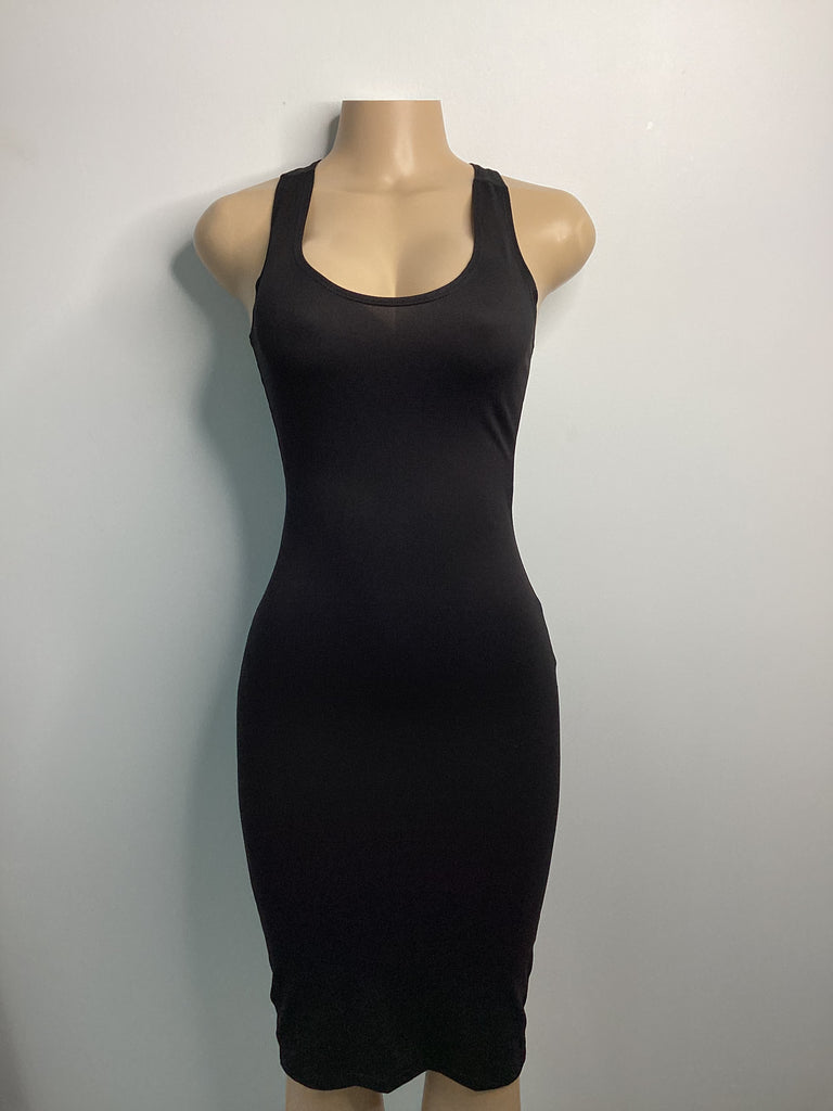 Scoop-Neck Racerback Bodycon Dress - Closet Space