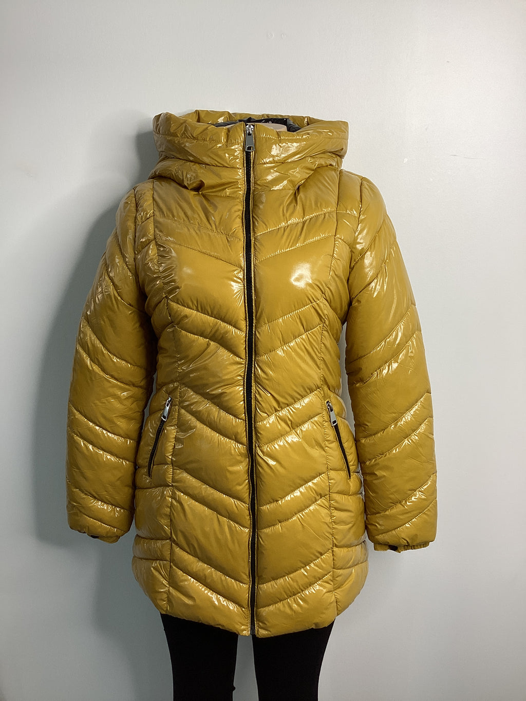 Quilted High Neck Zip Up Puffer Ski Jacket - Closet Space