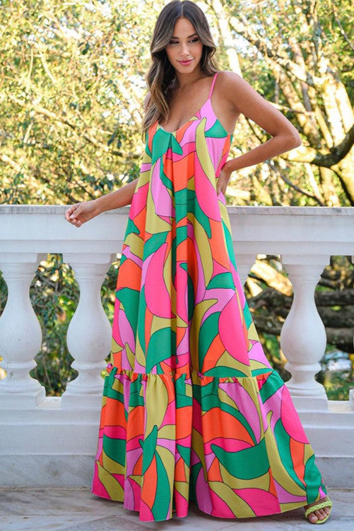 Multi-Color Boho Maxi Dress - Closet Space