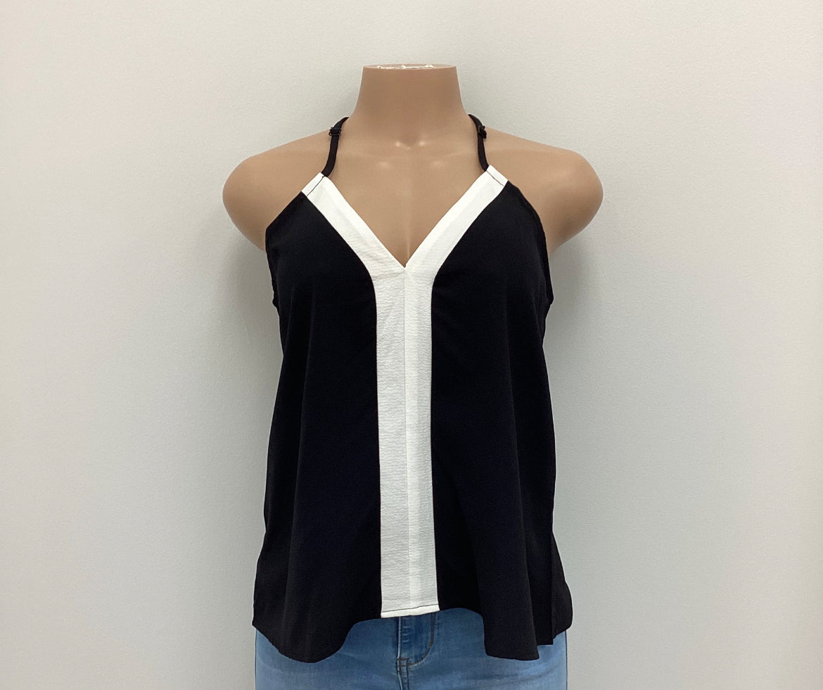 Color Block V-Neck Top - Closet Space