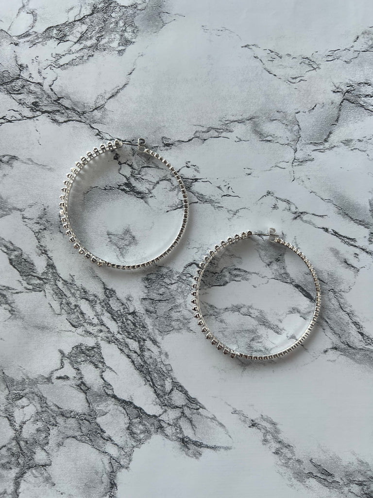 Half & Half Hoop Earrings - Closet Space