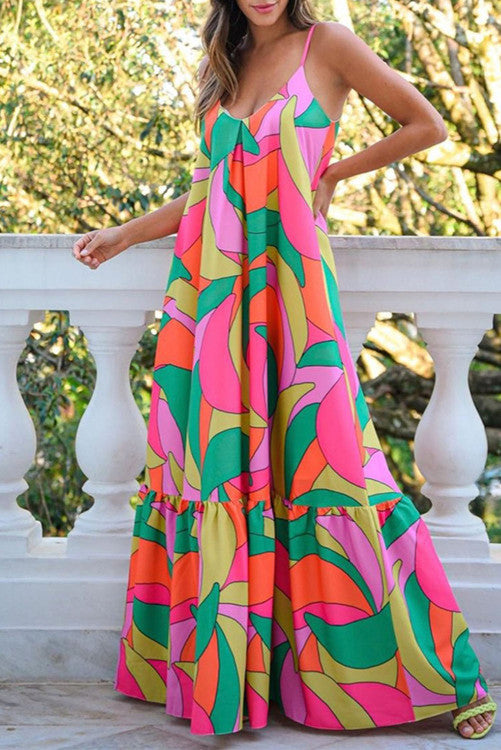 Multi-Color Boho Maxi Dress - Closet Space