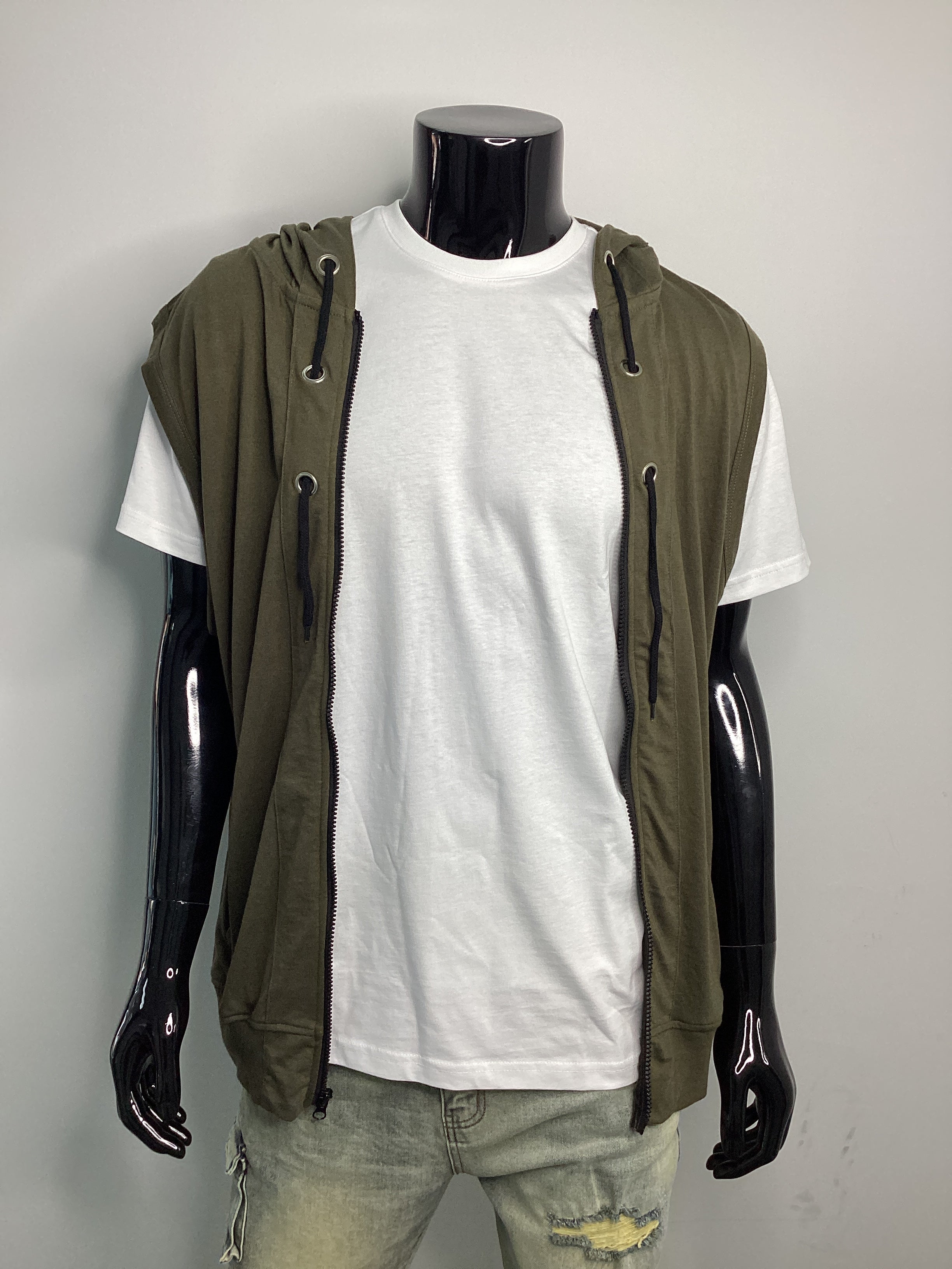 Sleeveless Eyelet Hoodie - Closet Space