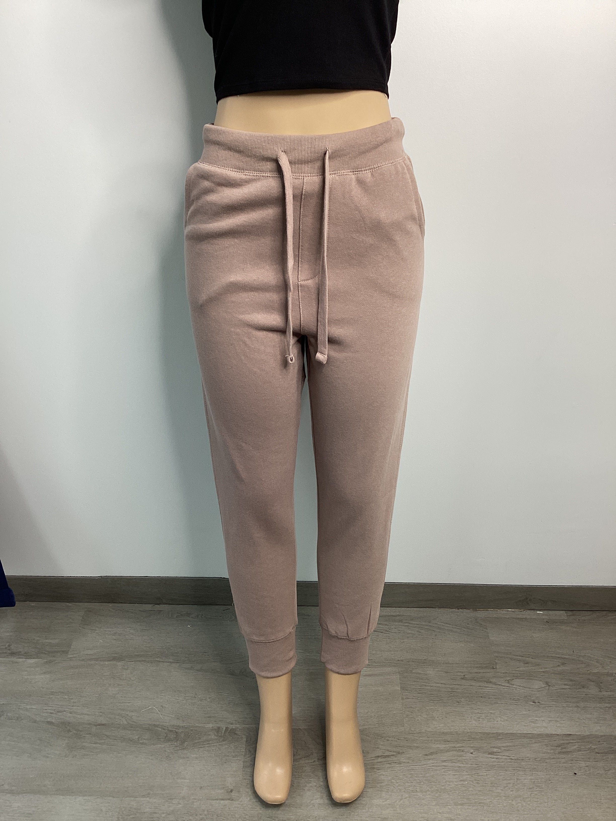 Soft Fleece Tie Banded Waist Joggers - Closet Space