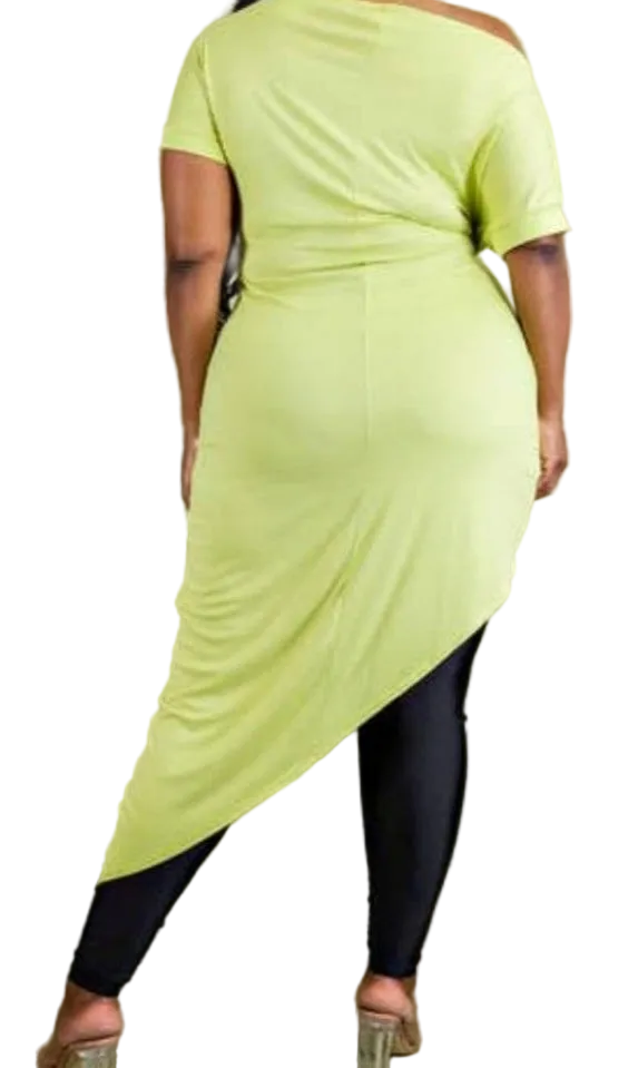 Curvy - Peek A Boo Cinched Tunic