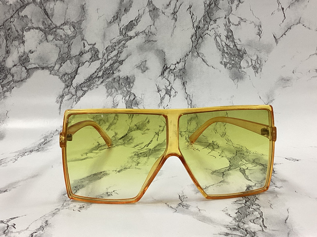 Oversized Flat Top Square Sunglasses - Closet Space