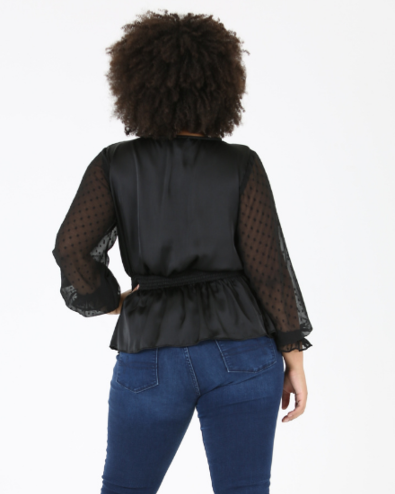 Curvy - Satin Woven Blouse - Closet Space