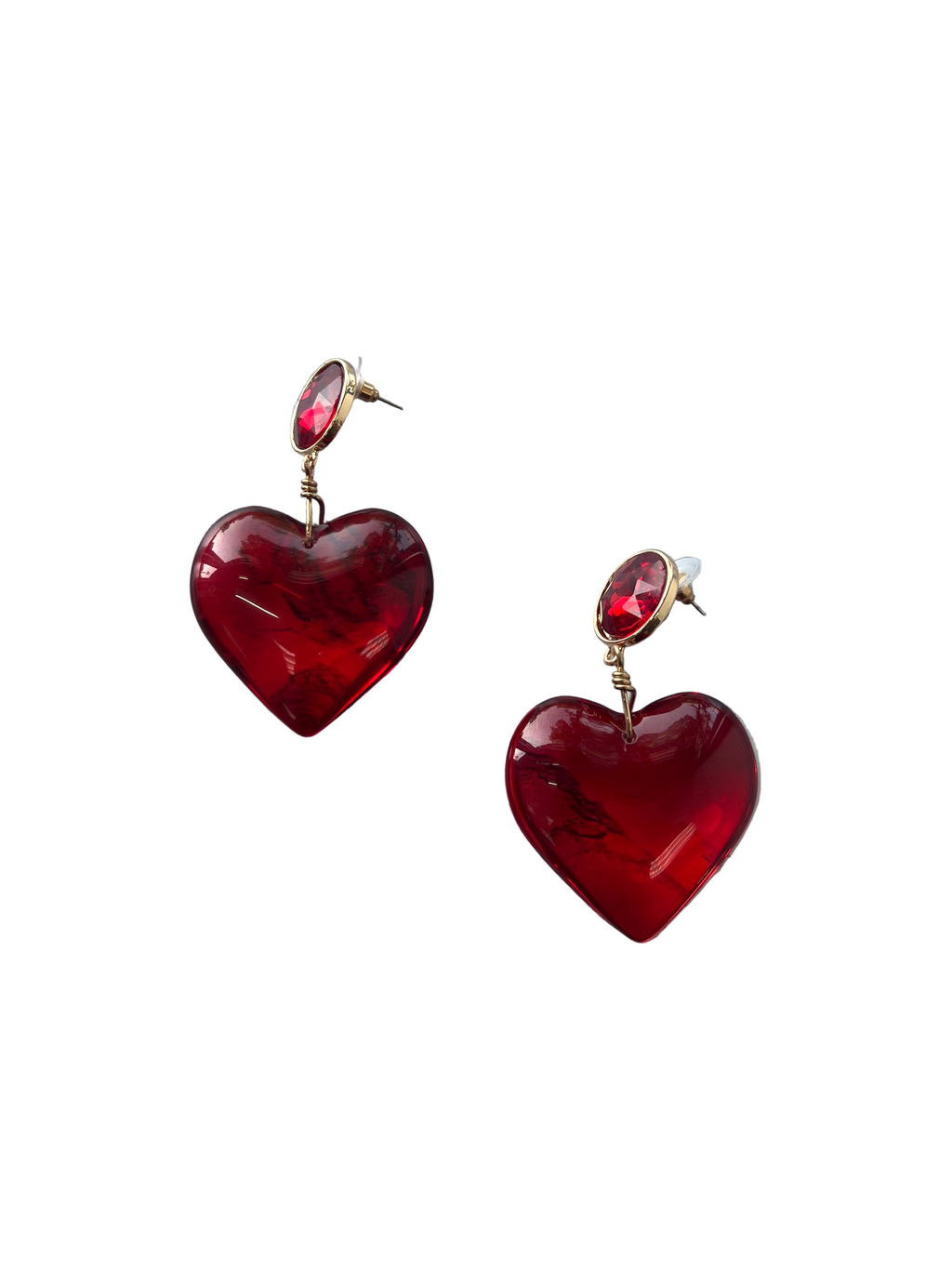 Acrylic Heart Earrings