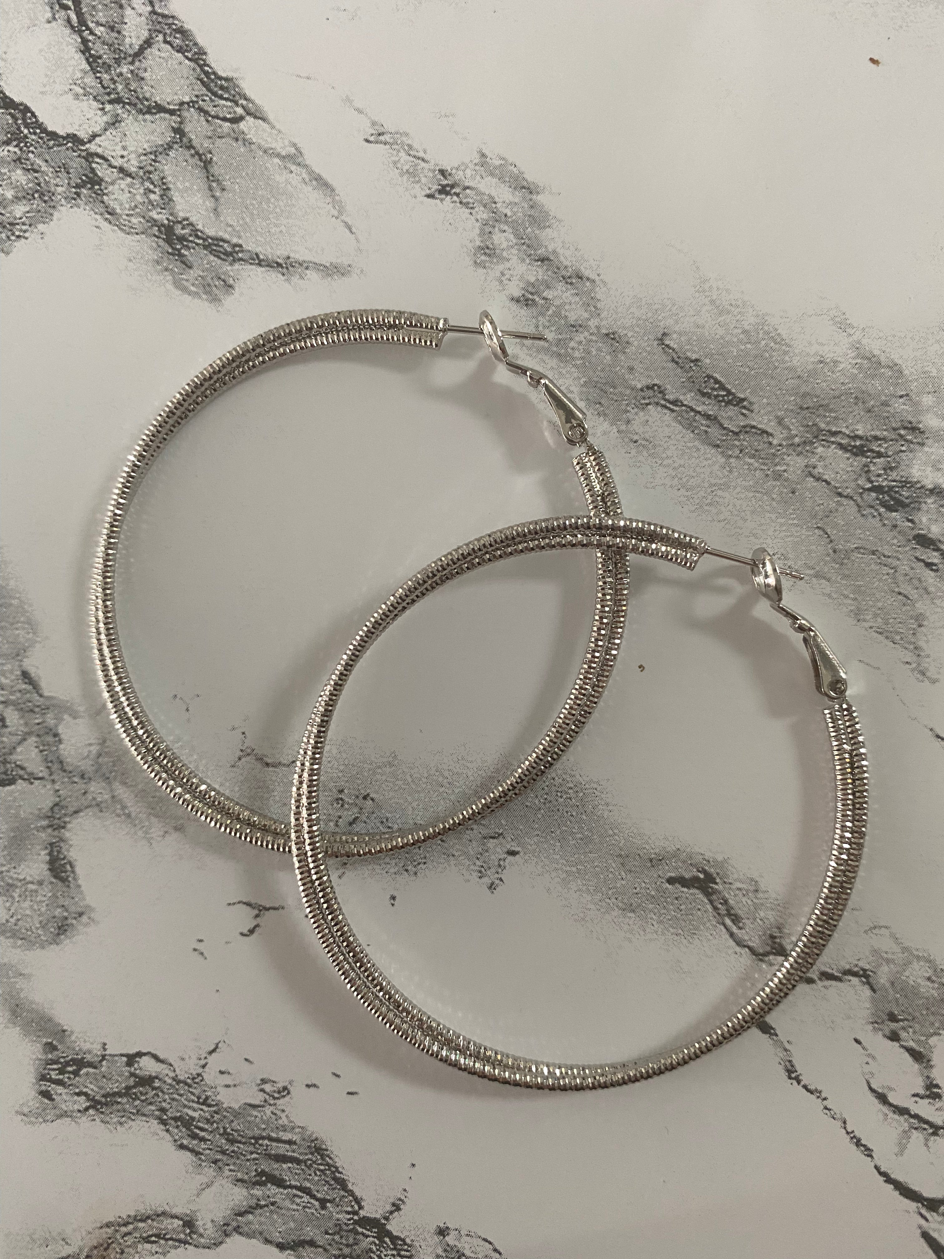 Layered Pave Hoops - Closet Space