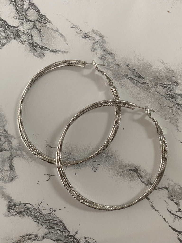 Layered Pave Hoops - Closet Space