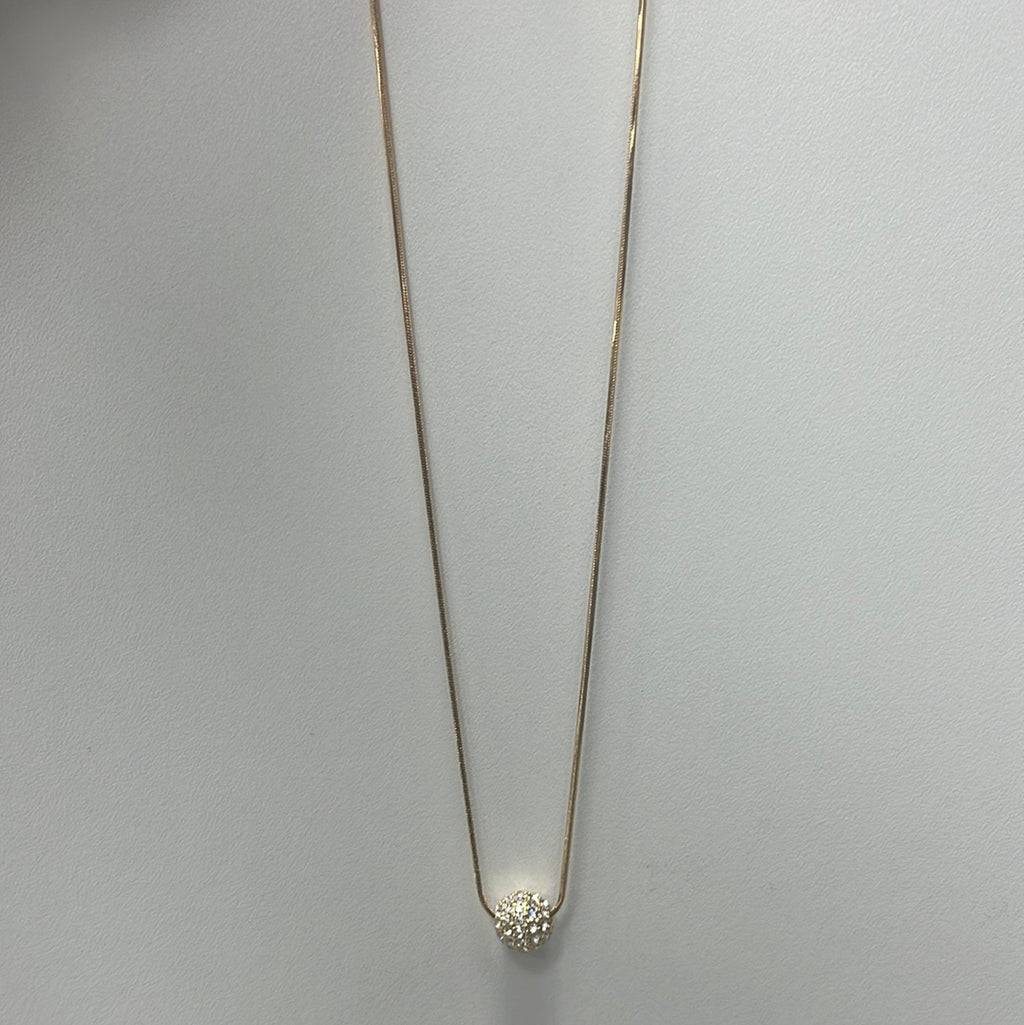 Sphere Rhinestone Necklace - Closet Space