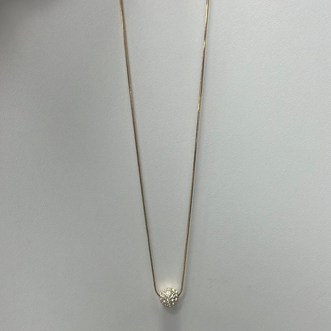 Sphere Rhinestone Necklace - Closet Space
