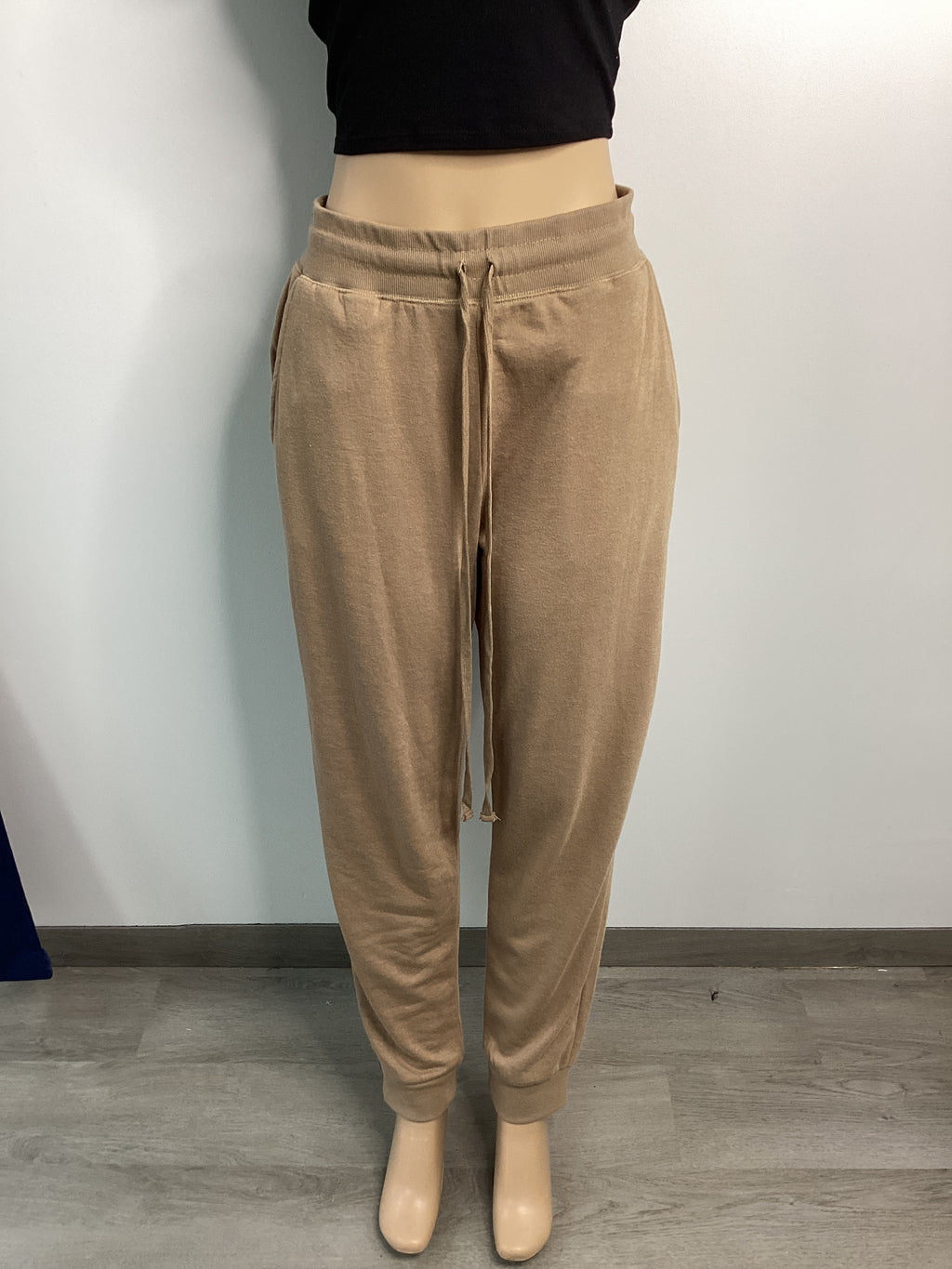 Curvy - Soft Knit Cozy Drawstring Jogger Pant - Closet Space