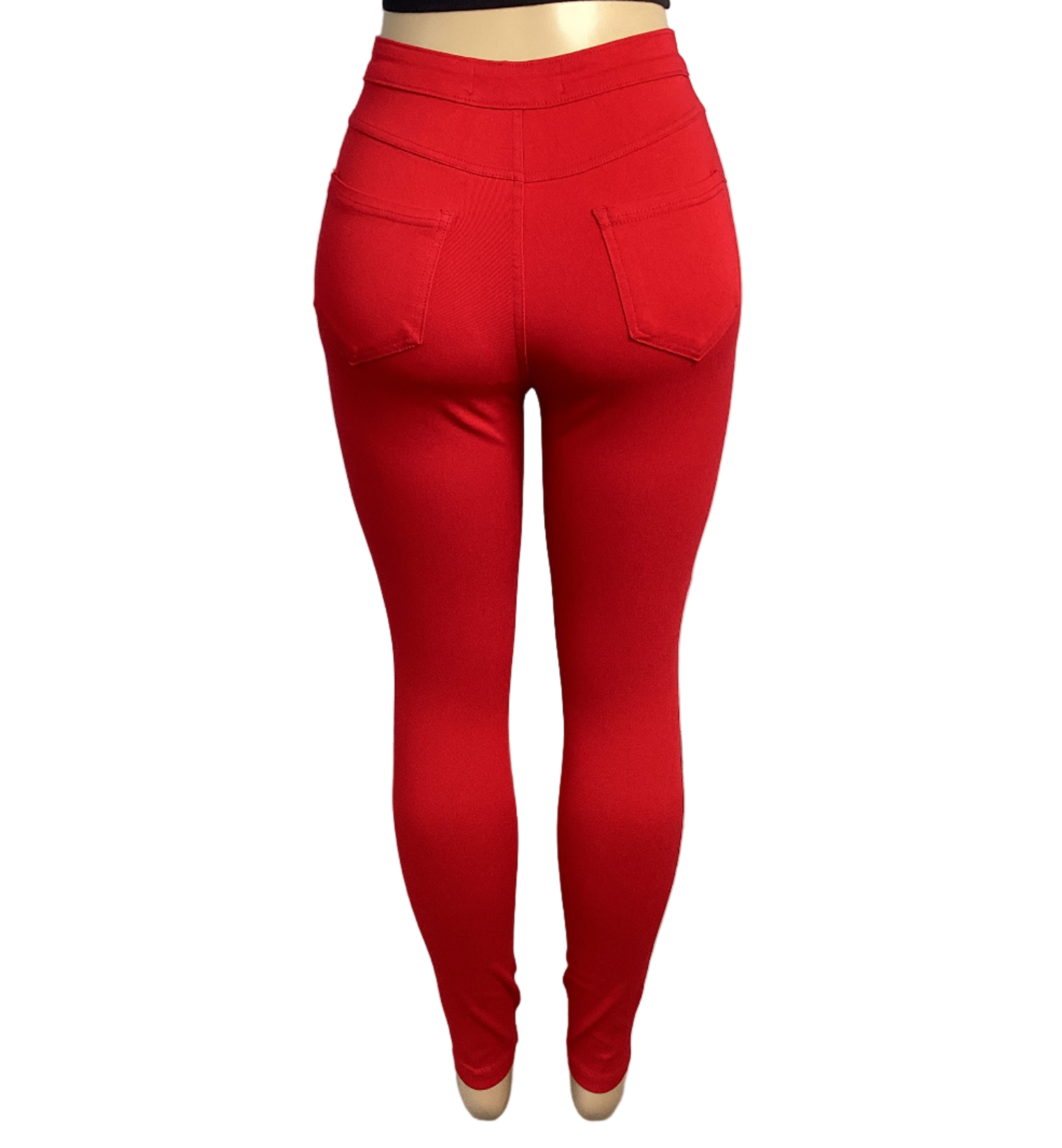 Stretch Color Denim Distressed Jegging