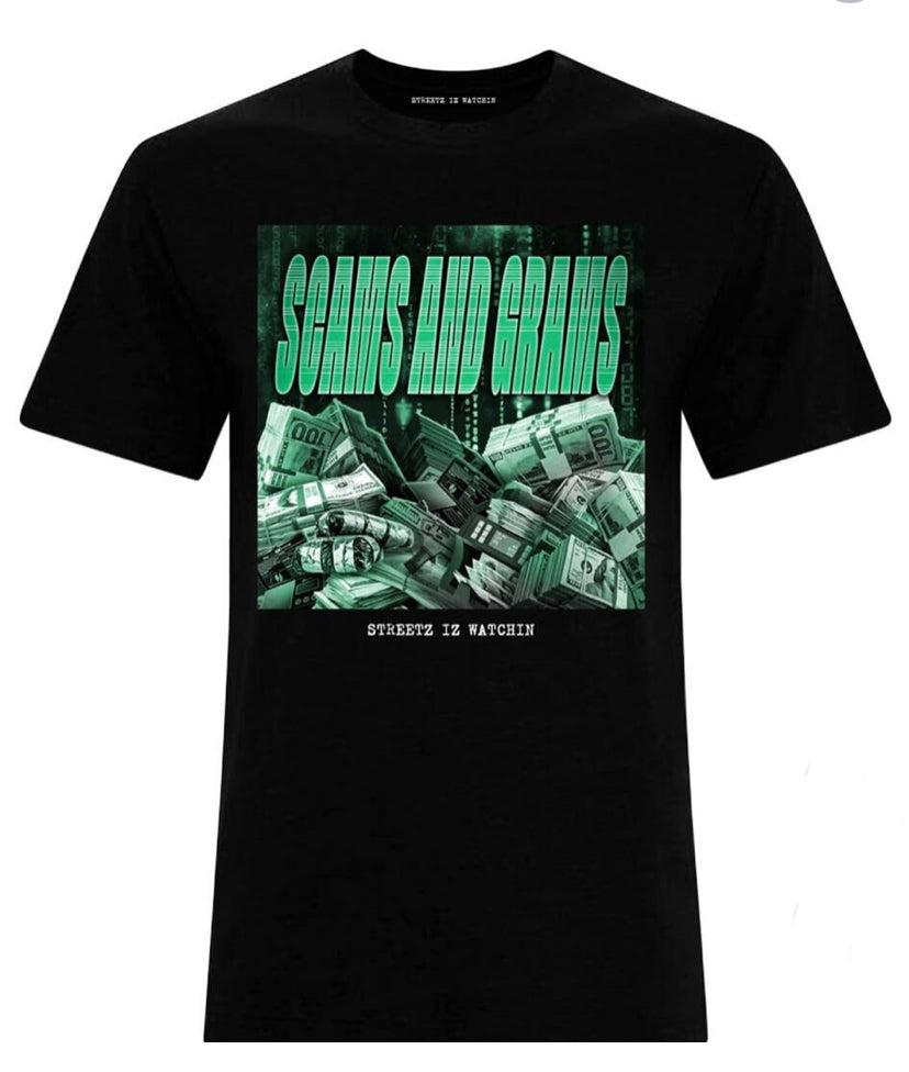 STREETZ IZ WATCHIN Scams & Grams T-shirt - Closet Space