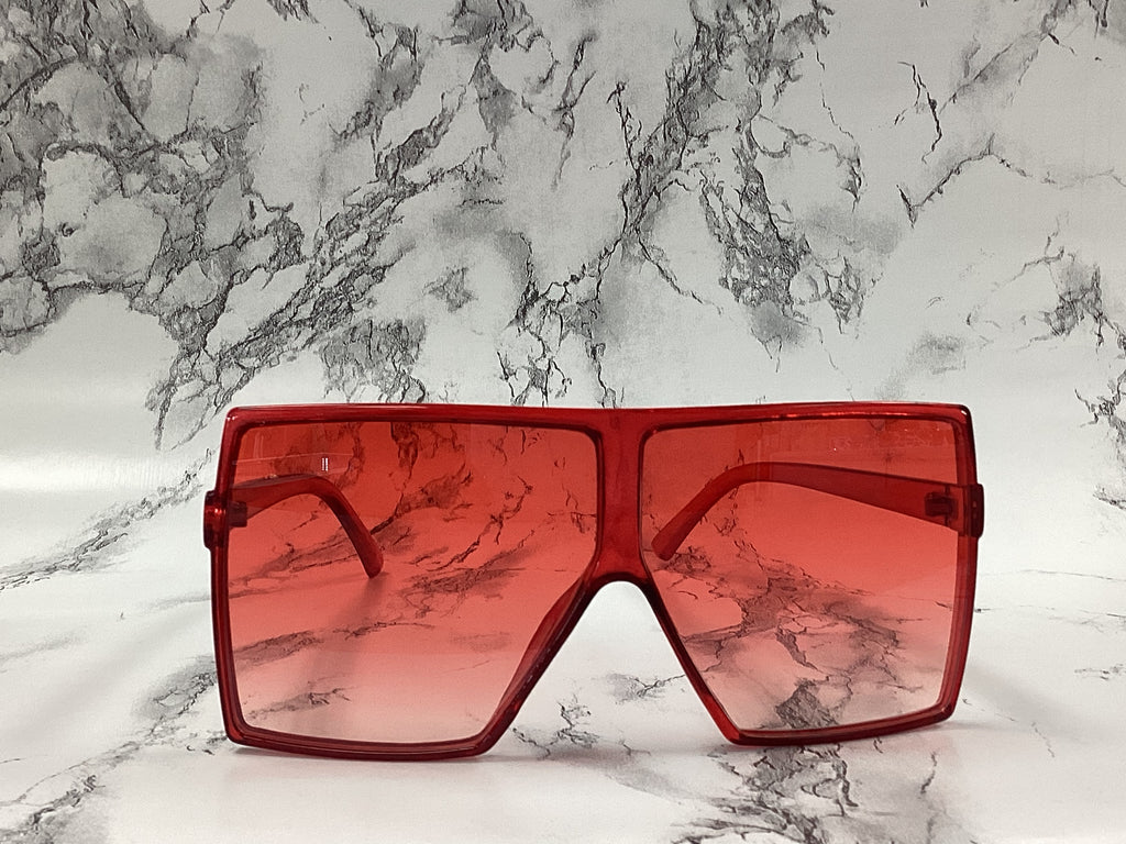 Oversized Flat Top Square Sunglasses - Closet Space