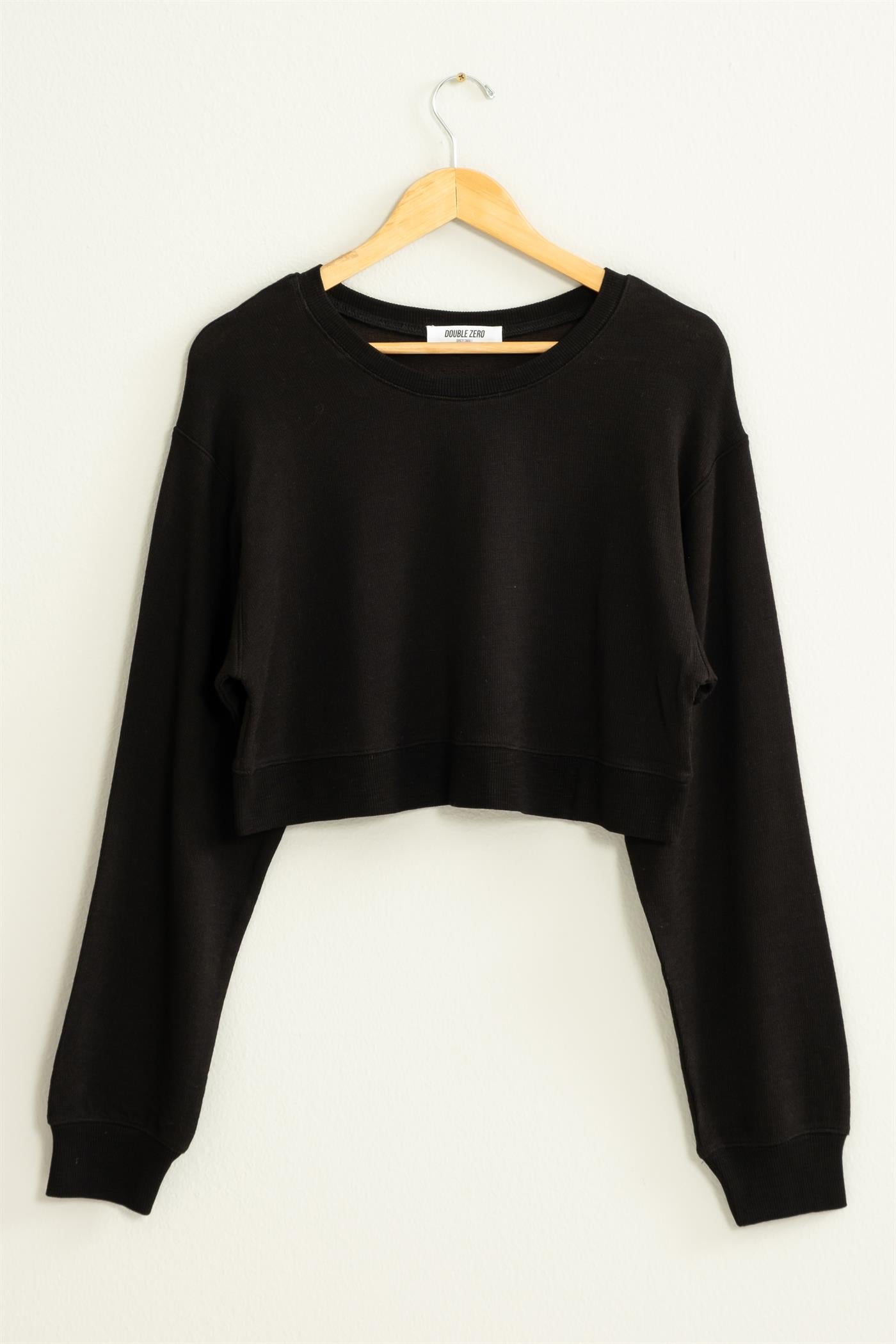 Long Sleeve Crop Boxy Sweatshirt - Closet Space
