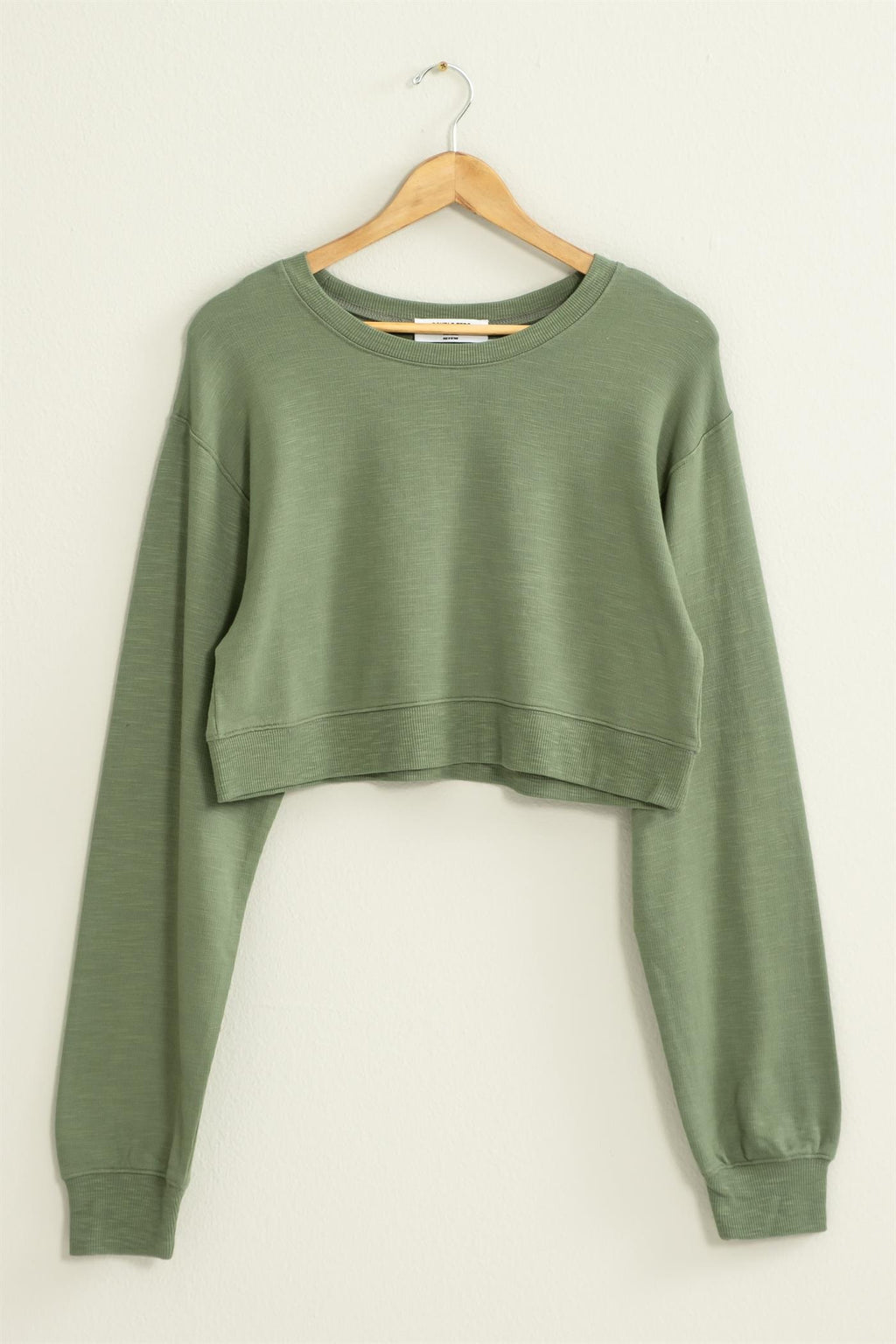 Long Sleeve Crop Boxy Sweatshirt - Closet Space