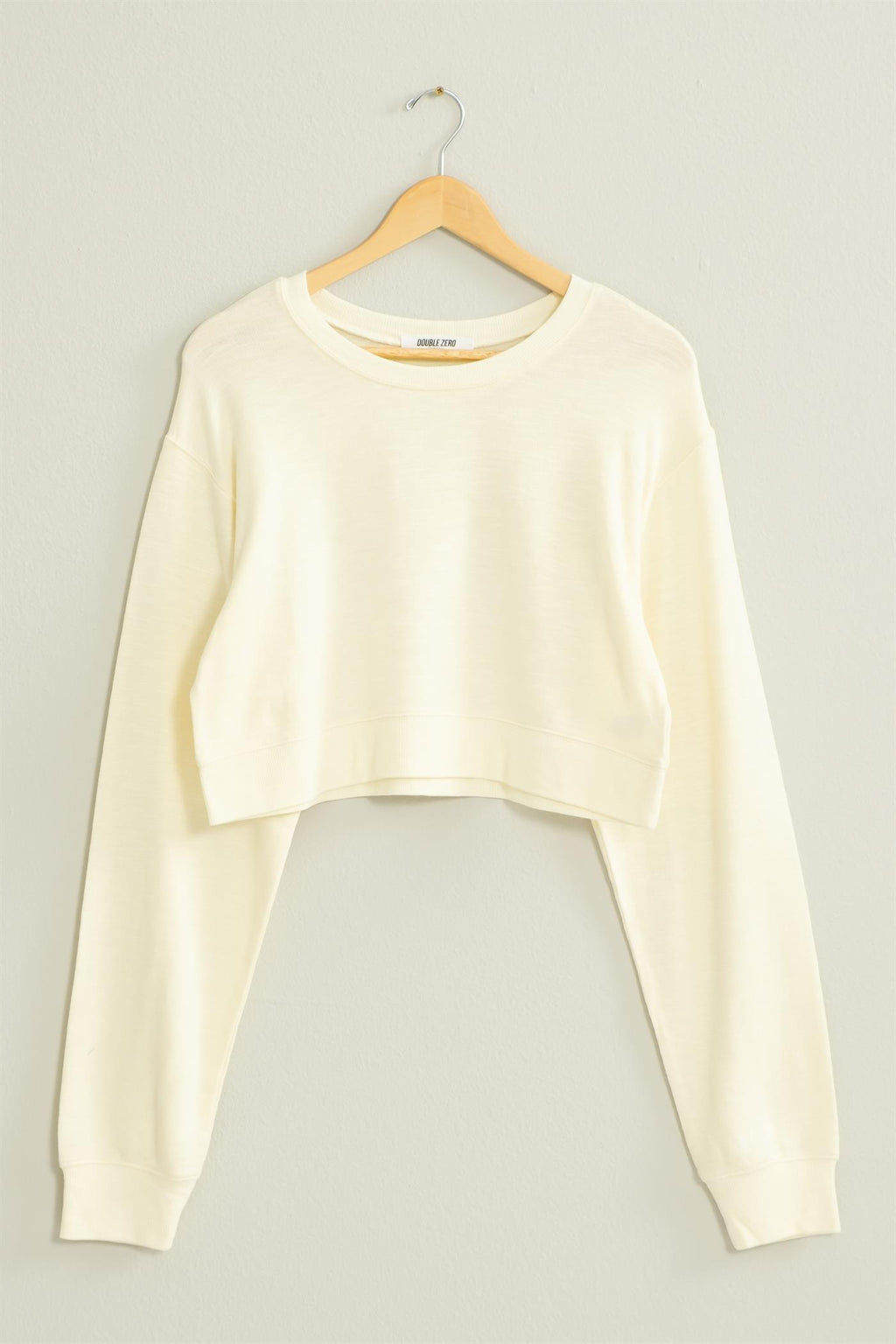 Long Sleeve Crop Boxy Sweatshirt - Closet Space