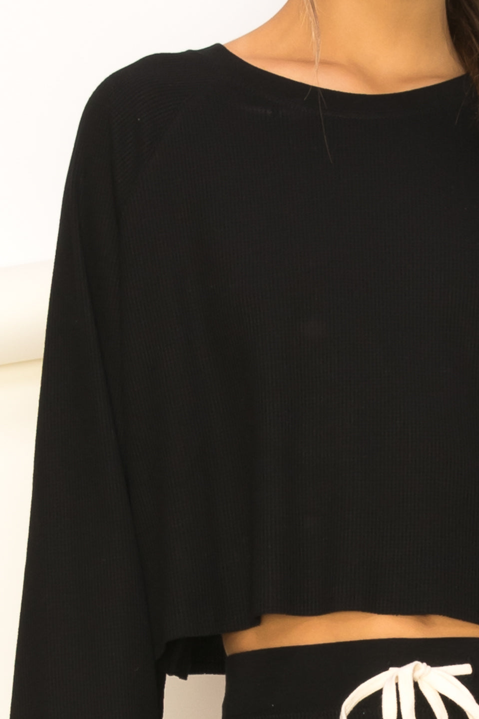 Thermal Raglan Knit Miss Cozy Top - Closet Space