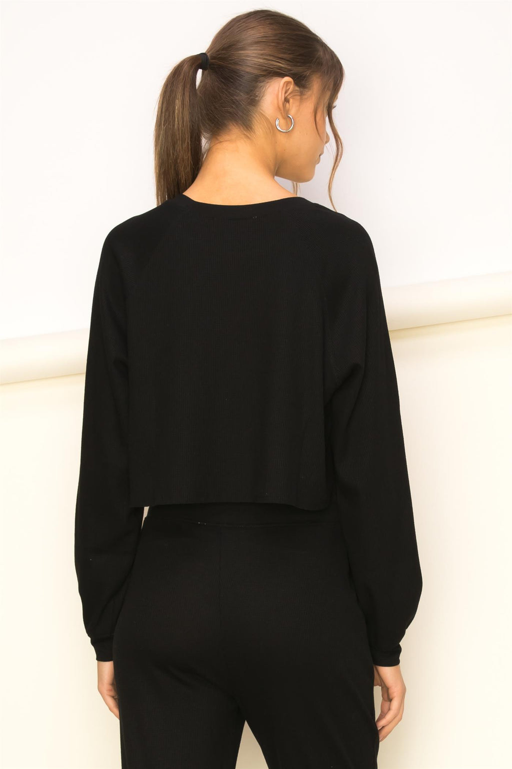 Thermal Raglan Knit Miss Cozy Top - Closet Space