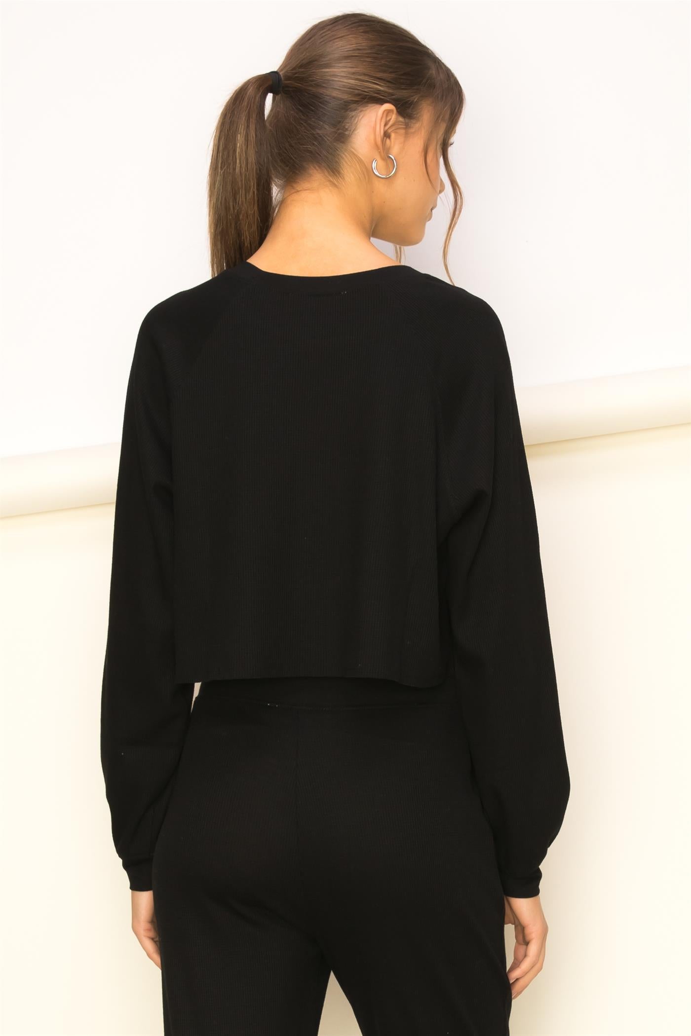 Thermal Raglan Knit Miss Cozy Top - Closet Space