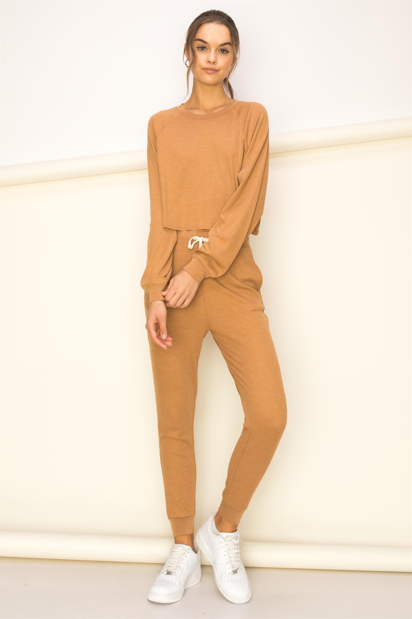 Thermal Raglan Knit Miss Cozy Top - Closet Space