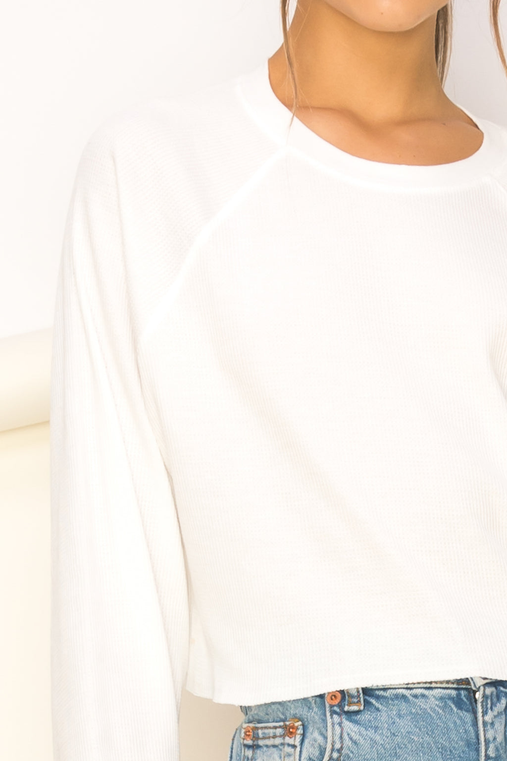 Thermal Raglan Knit Miss Cozy Top - Closet Space