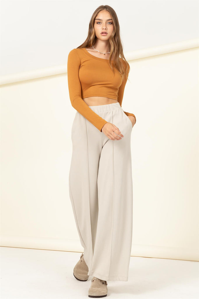 Stretch Knit Crop Fitted Tee - Closet Space