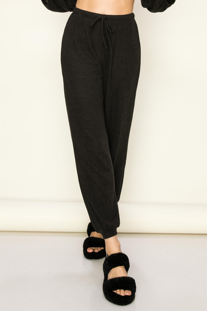 Cozy Ribbed Knit Jogger Pant - Closet Space