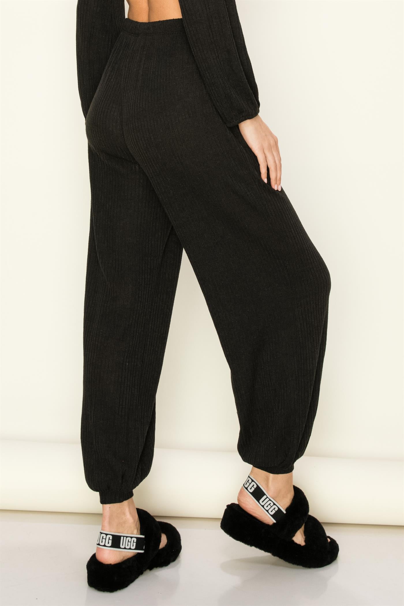 Cozy Ribbed Knit Jogger Pant - Closet Space