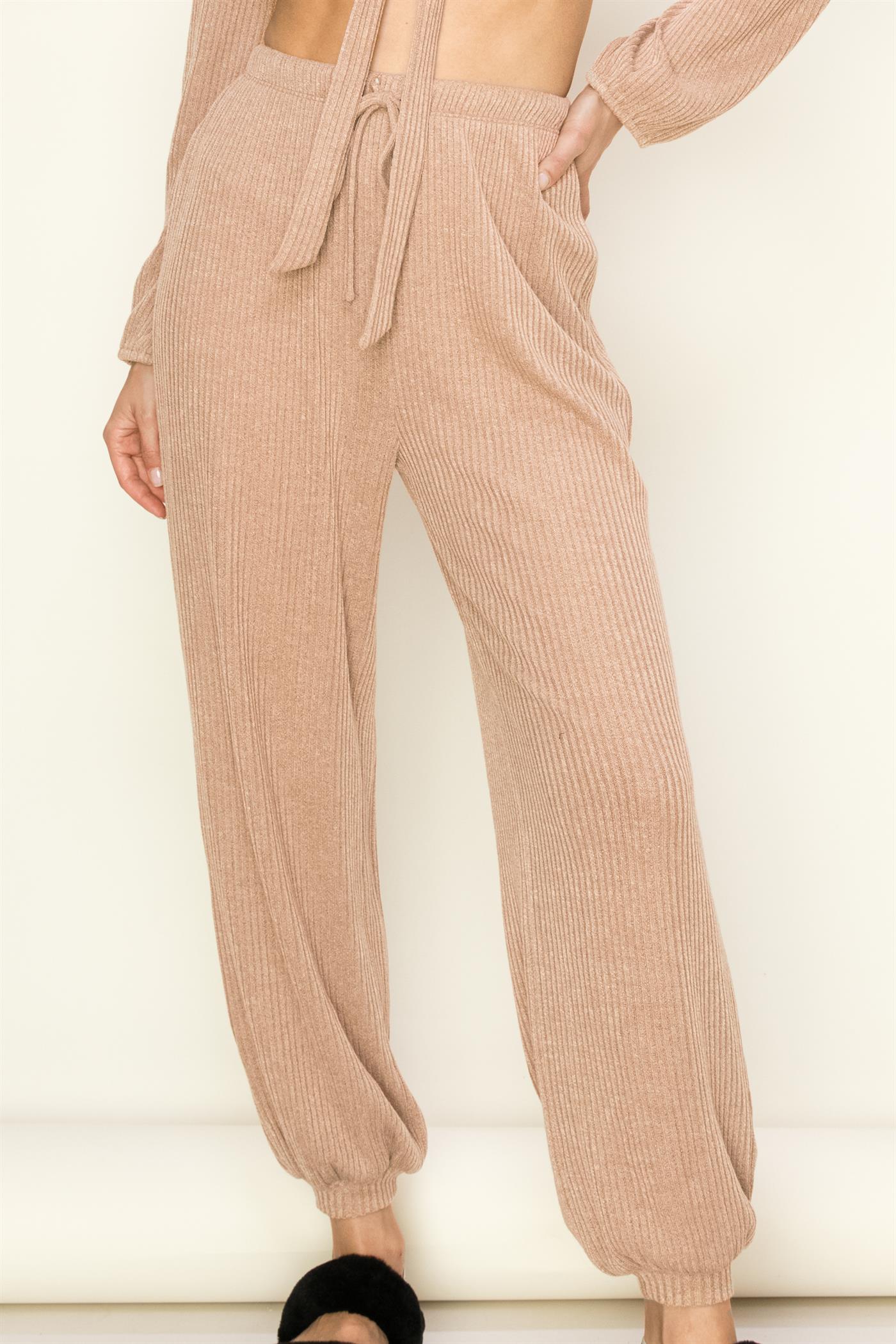 Cozy Ribbed Knit Jogger Pant - Closet Space