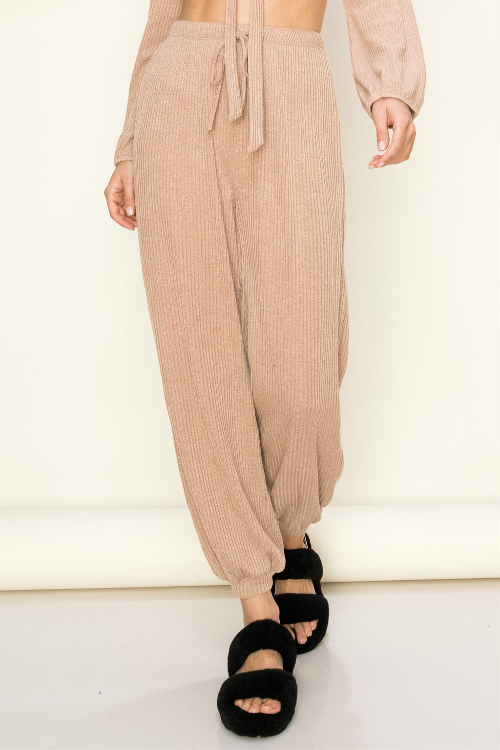Cozy Ribbed Knit Jogger Pant - Closet Space