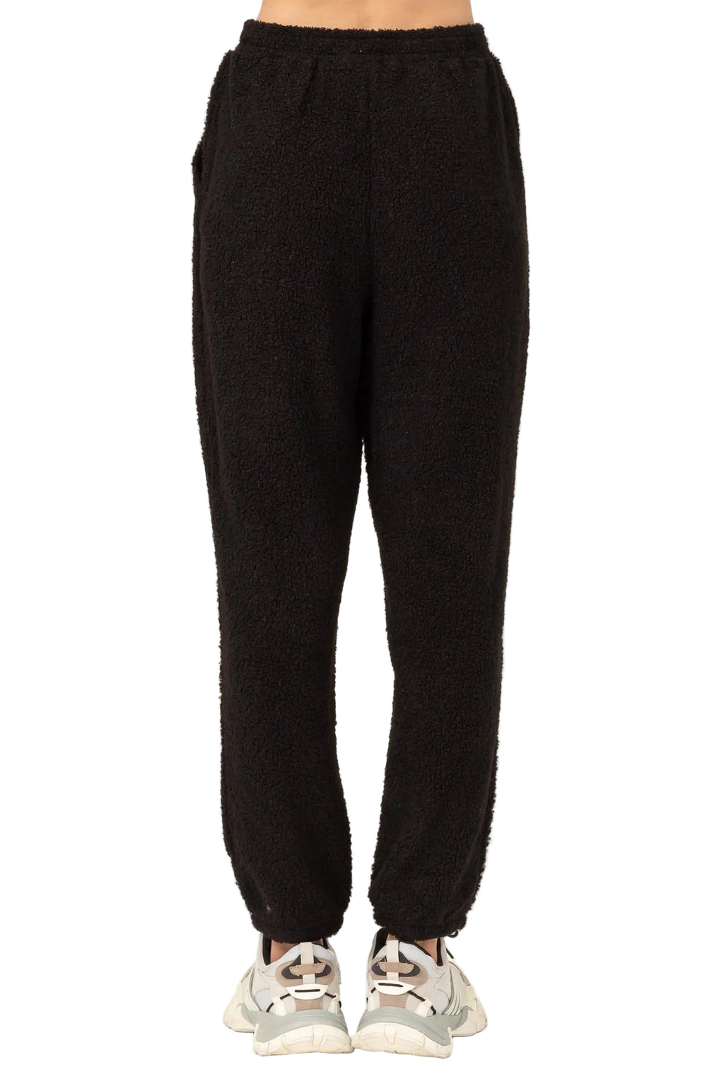 Elastic Waist Sherpa Jogger Pant - Closet Space