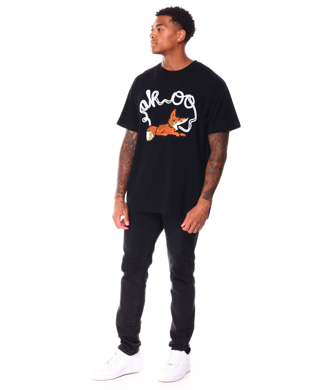 AKOO Embroidered Rewind Knit T-shirt - Closet Space