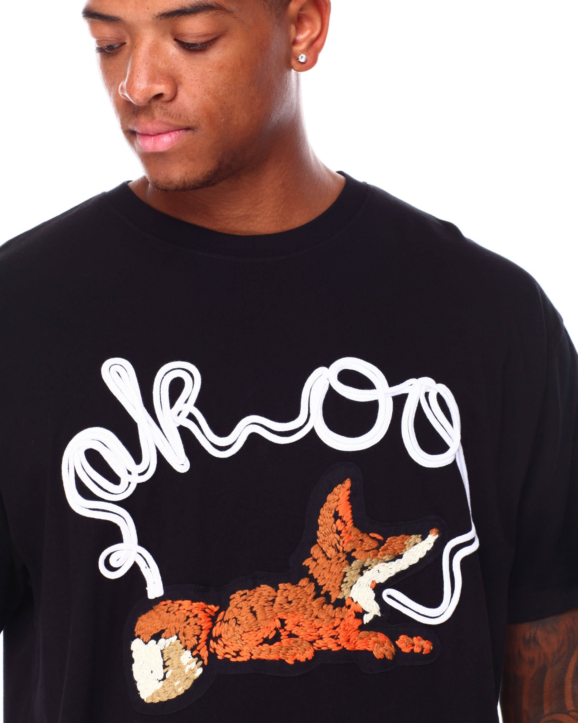 AKOO Embroidered Rewind Knit T-shirt - Closet Space