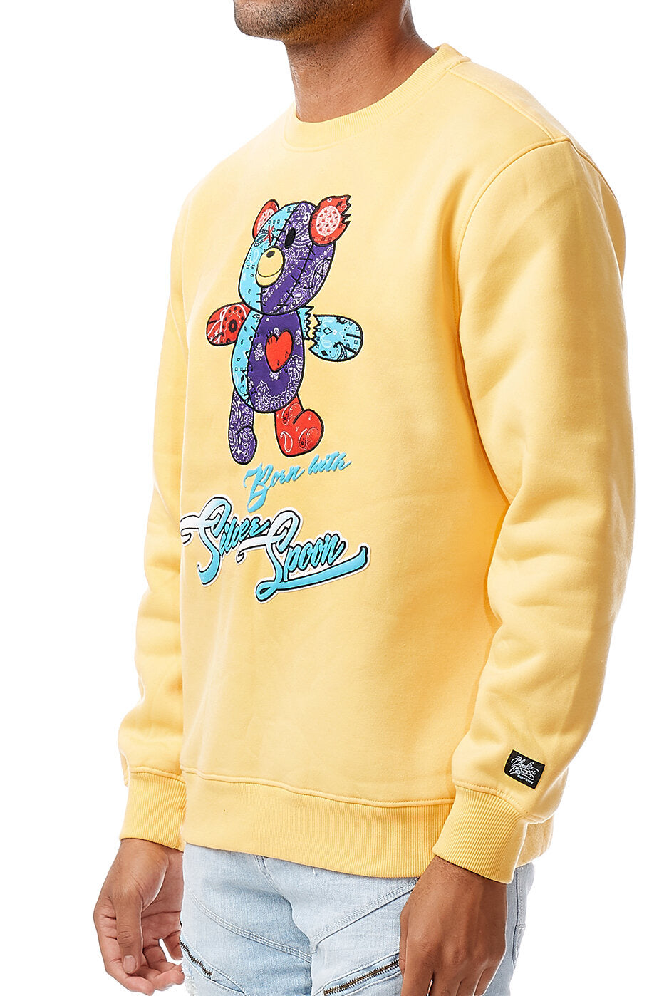 Teddy Bear Bandana Print Crewneck Sweatshirt - Closet Space