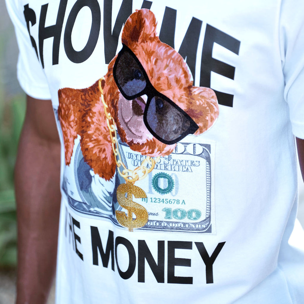 Show Me The Money Bear Crewneck T-Shirt - Closet Space