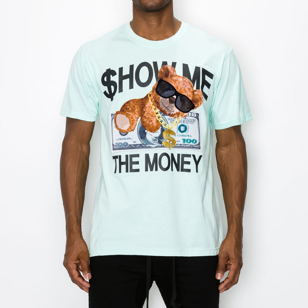 Show Me The Money Bear Crewneck T-Shirt - Closet Space