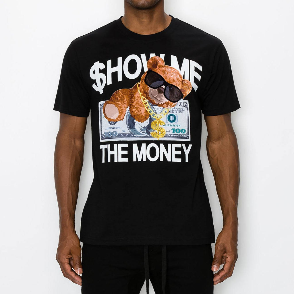 Show Me The Money Bear Crewneck T-Shirt - Closet Space