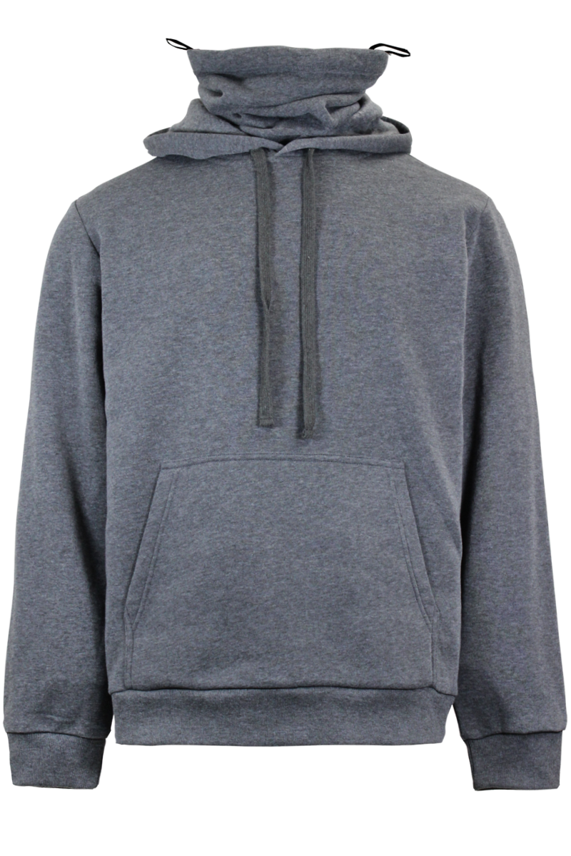 Fleece Mask Pullover Hoodie - Closet Space