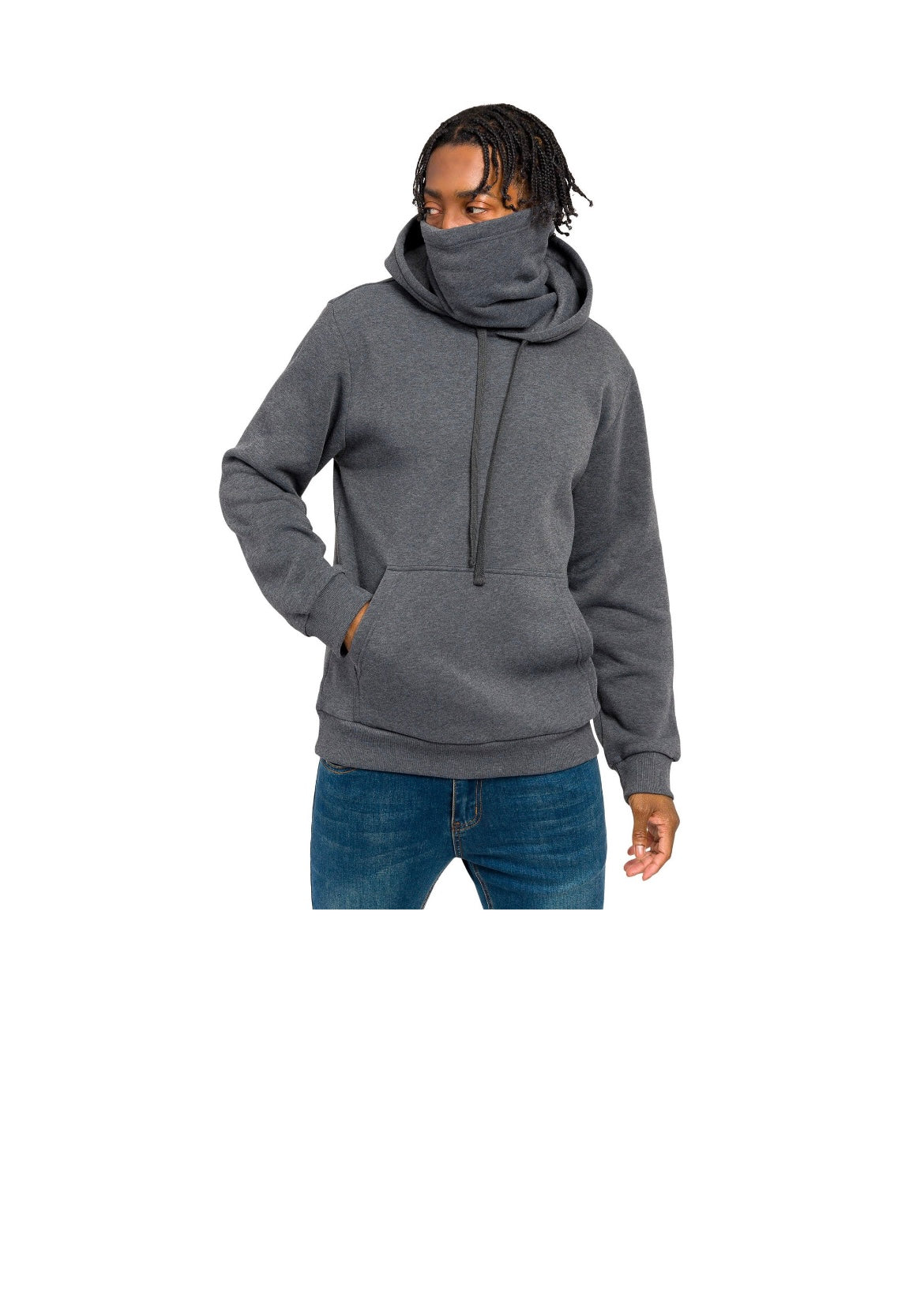 Fleece Mask Pullover Hoodie - Closet Space