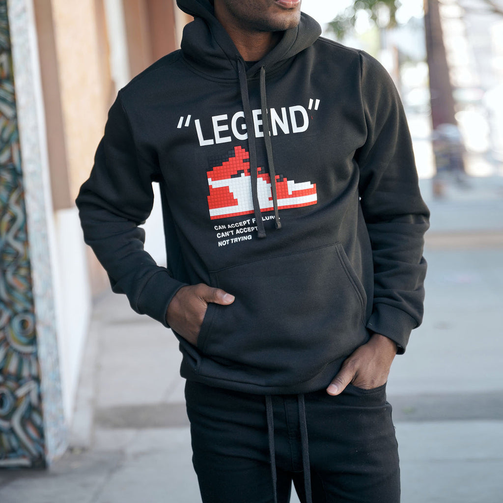 Legend Pixel Shoe Fleece Pullover Hoodie - Closet Space