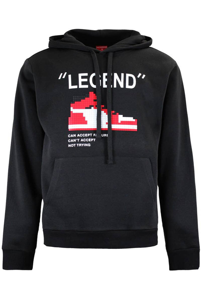 Legend Pixel Shoe Fleece Pullover Hoodie - Closet Space