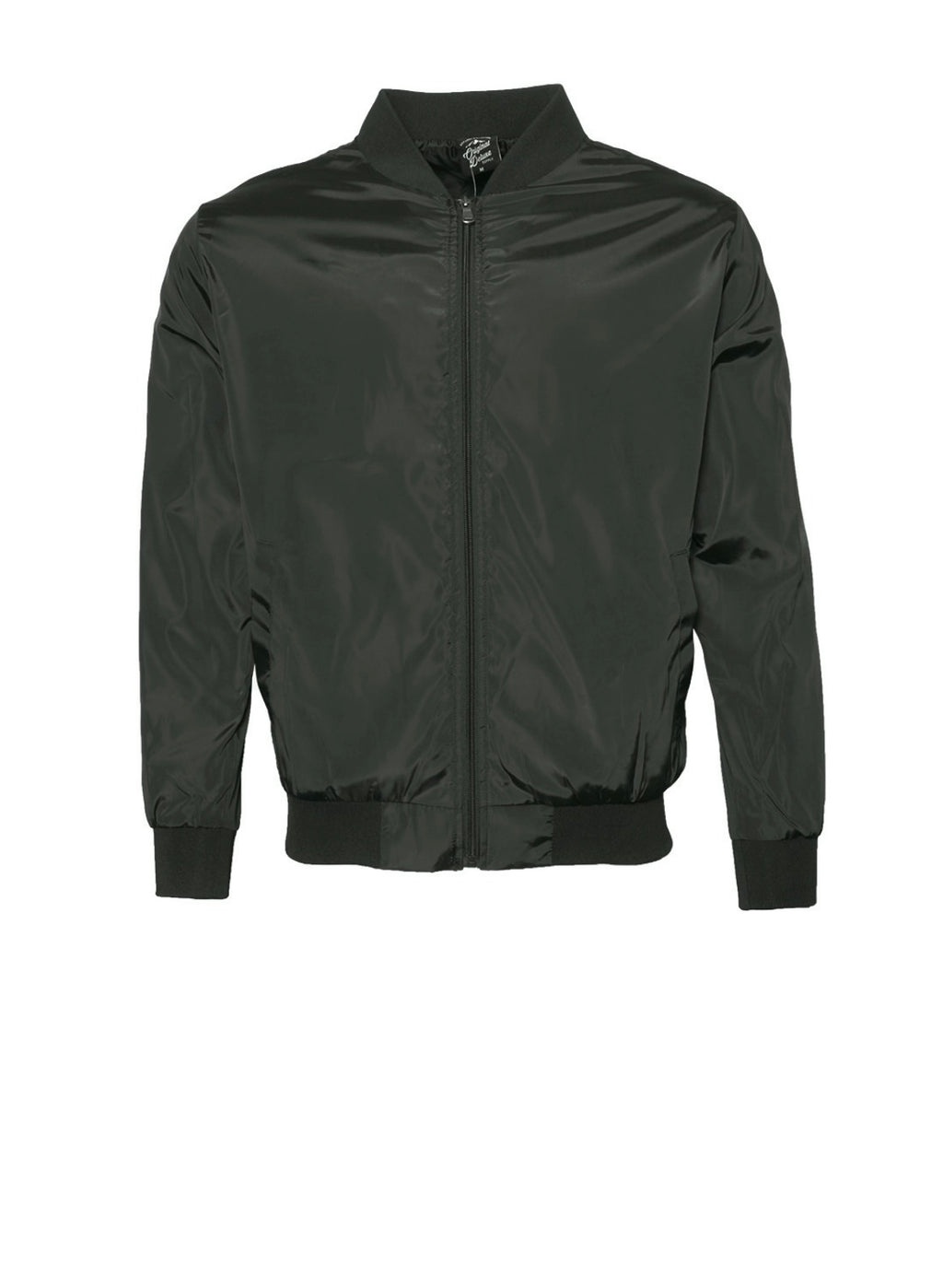 Zip Up Nylon Bomber Jacket - Closet Space